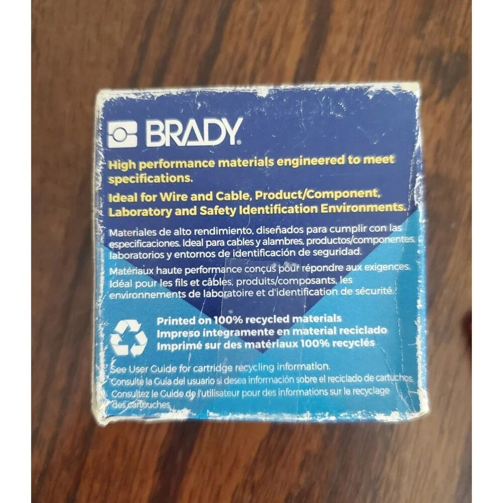 Brady PTL-8-439 B-439 White Vinyl Label Tape 1/2